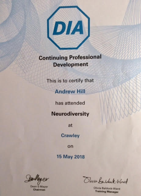 DIA Certificate
